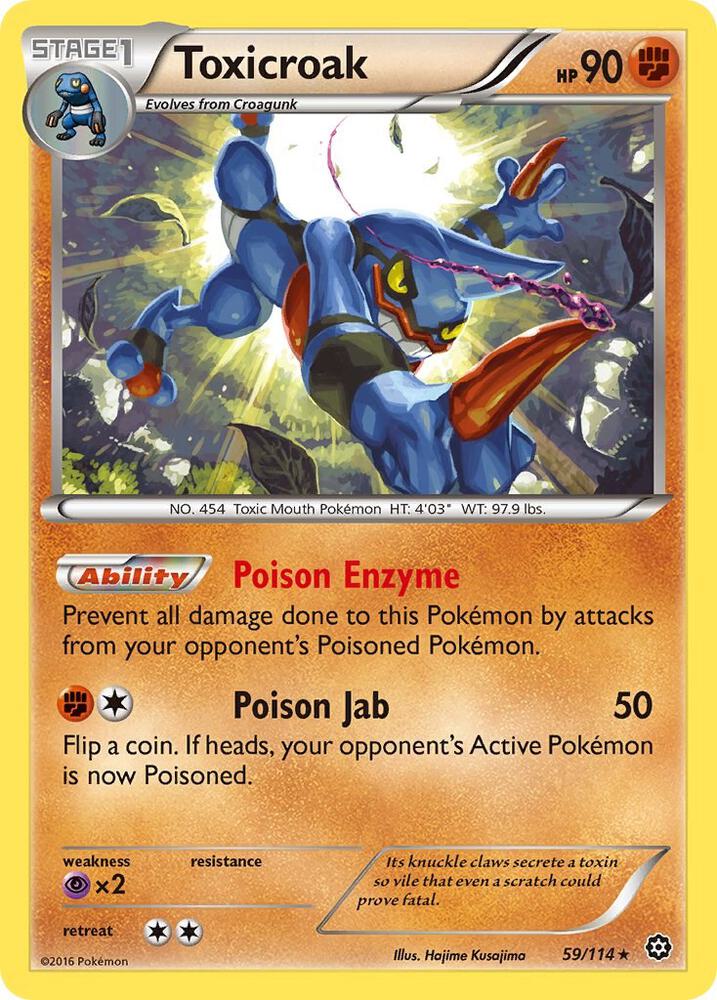 Toxicroak 59/114 (Reverse Holofoil) - NM