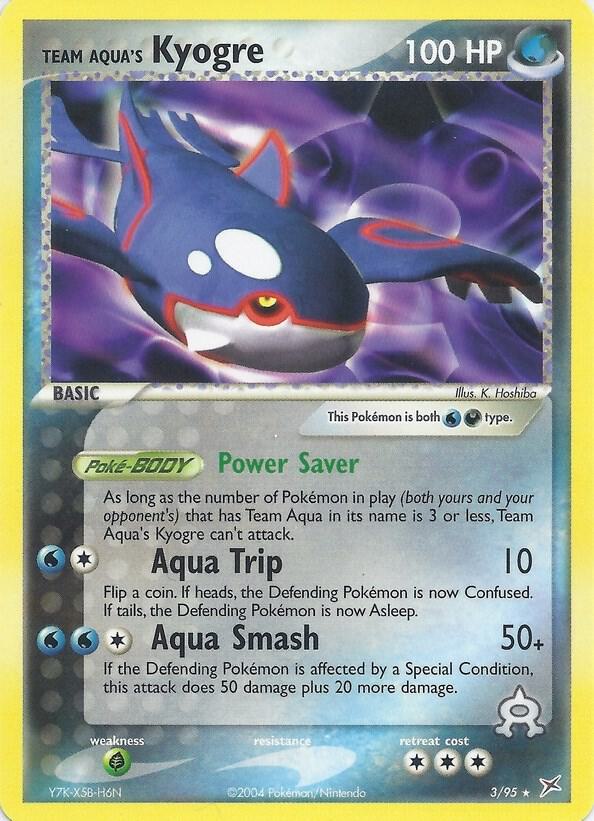 Team Aqua's Kyogre 3/95 - HP Creased