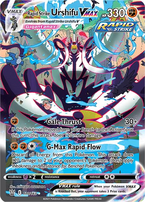 Rapid Strike Urshifu VMAX 170/163 NM+ Sword Shield Battle Styles secret rare Pokemon card — KeepitSealdz