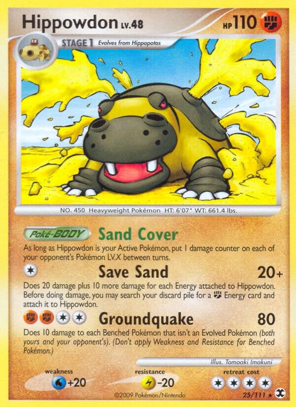 Hippowdon 25/111 NM Diamond Pearl era Pokemon card — KeepitSealdz