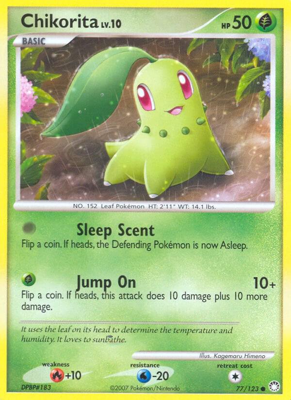 Chikorita 77/123 (Reverse Holofoil) - LP