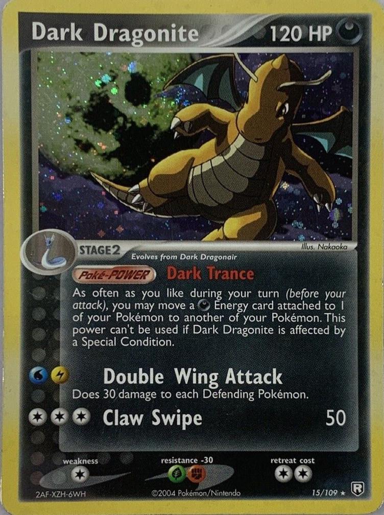 Dark Dragonite 15/109 Holofoil NM Team Rocket WOTC holo Pokemon card — KeepitSealdz