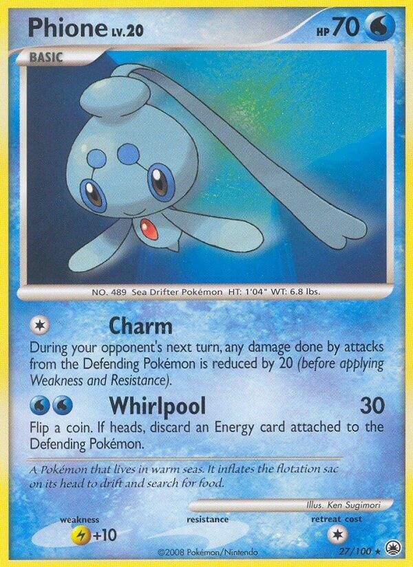 Phione 27/100 LP Diamond Pearl era Pokemon card — KeepitSealdz