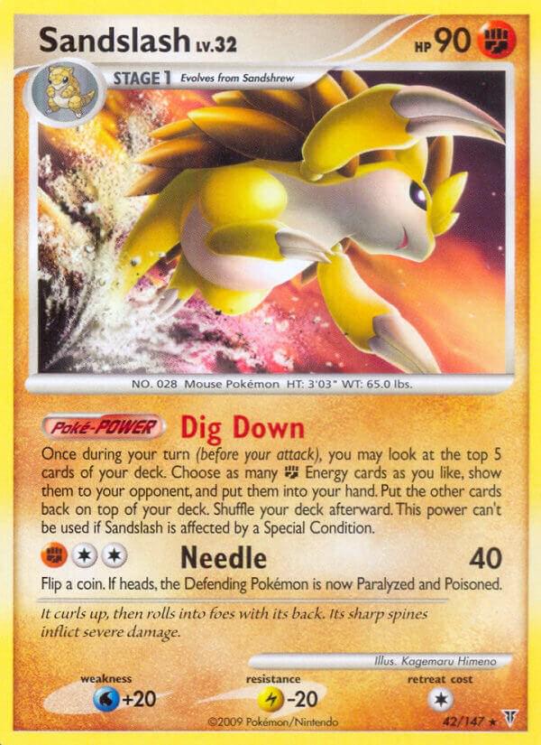 Sandslash 42/147 LP Platinum era Pokemon card — KeepitSealdz