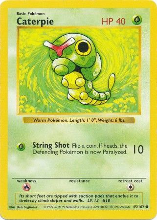 Shadowless Caterpie 45/102