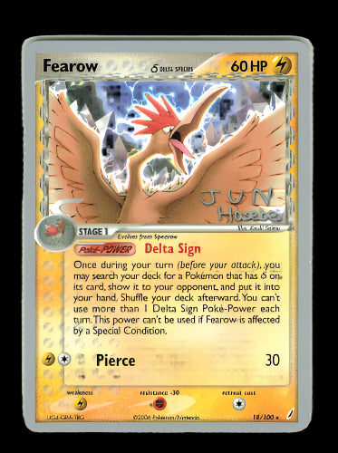 Fearow Delta Species (Jun Hasebe 2007 Signature ) 18/100 - NM