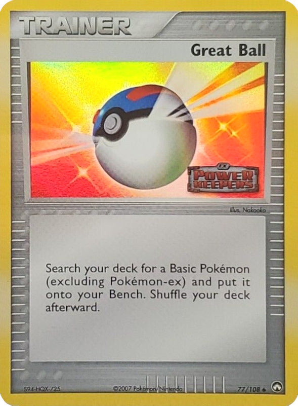Great Ball 77/108 Reverse Holofoil LP EX era Pokemon card — KeepitSealdz
