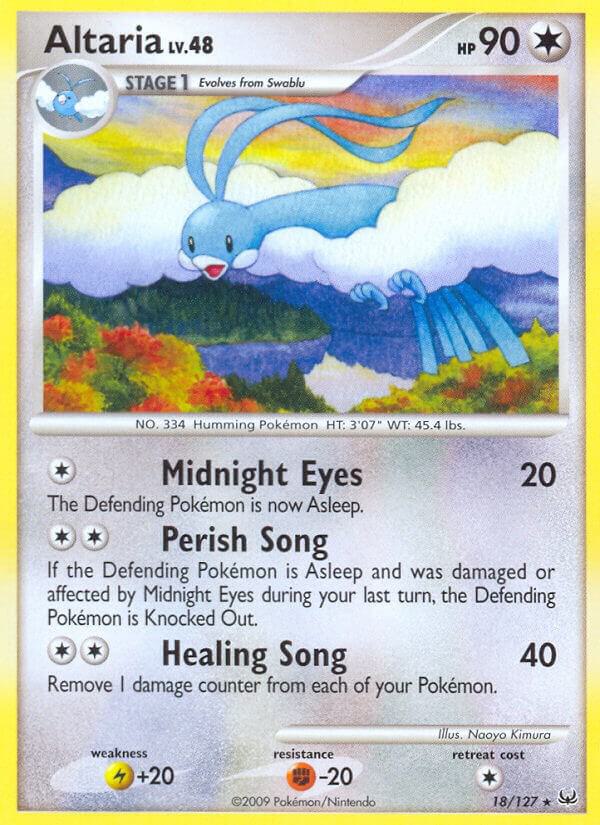 Altaria 18/127 LP Platinum era Pokemon card — KeepitSealdz