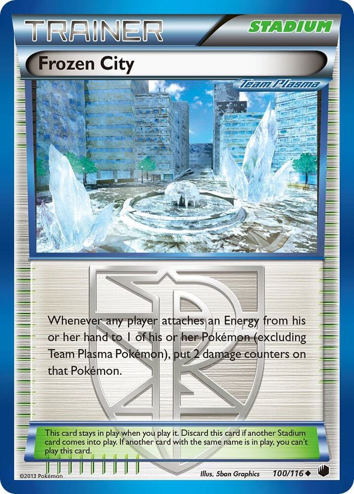 Frozen City 100/116 LP Black White era Pokemon card — KeepitSealdz