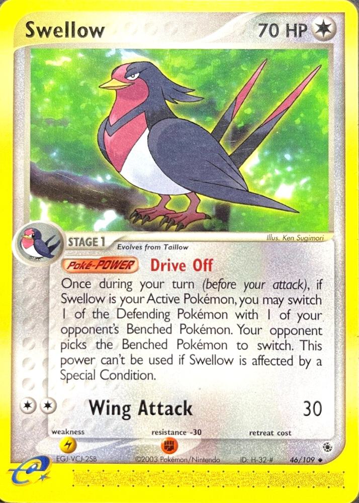 Swellow (Reverse Holofoil) 46/109 - NM-