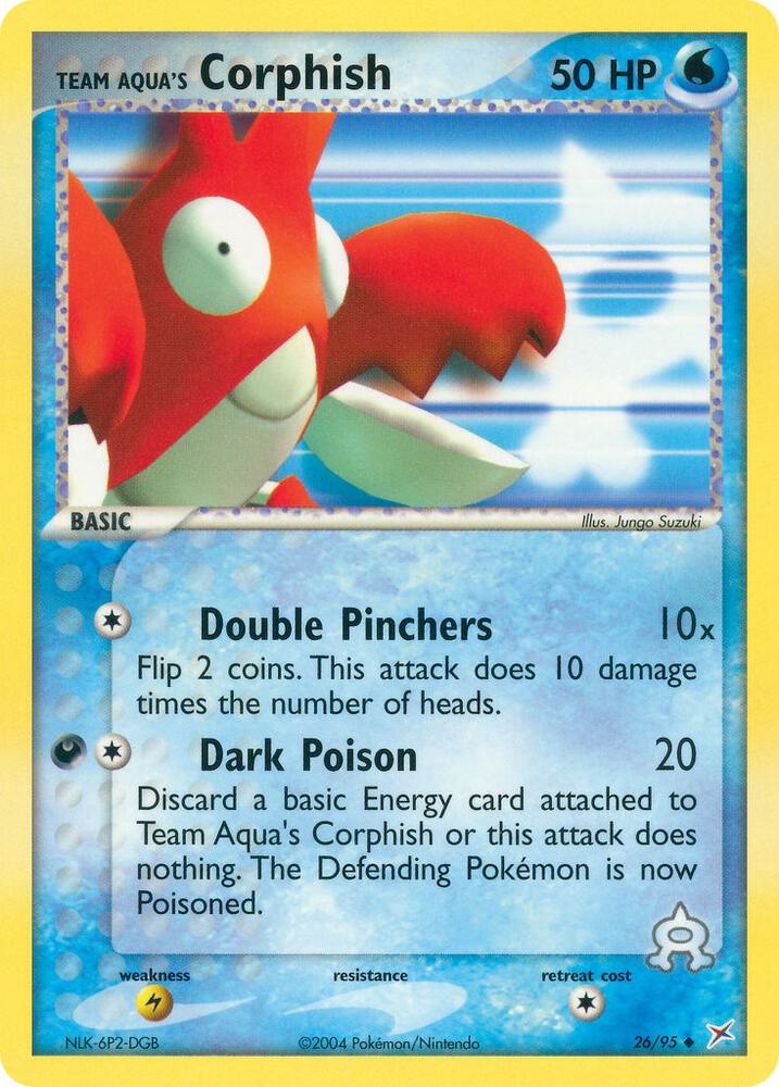 Team Aqua's Corphish 26/95 - NM