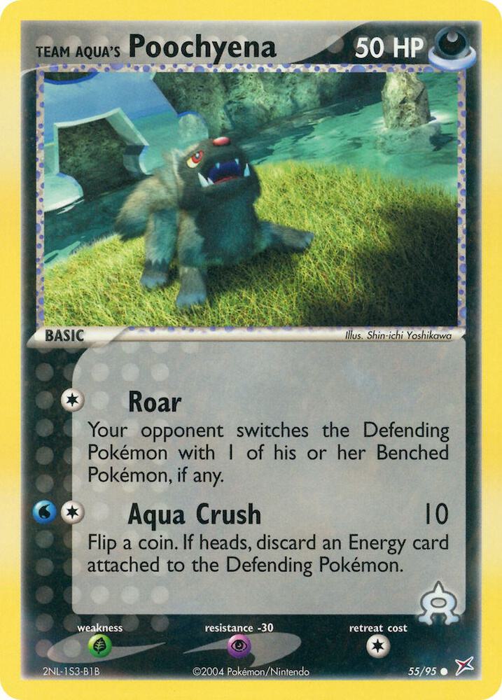 Team Aqua's Poochyena 55/95 - NM