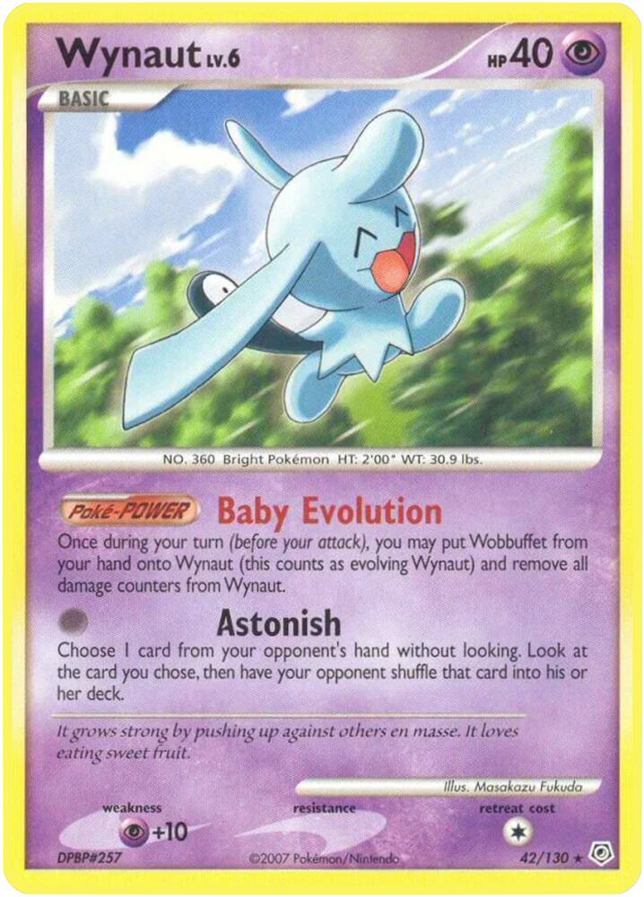 Wynaut 42/130 LP EX era Pokemon card — KeepitSealdz