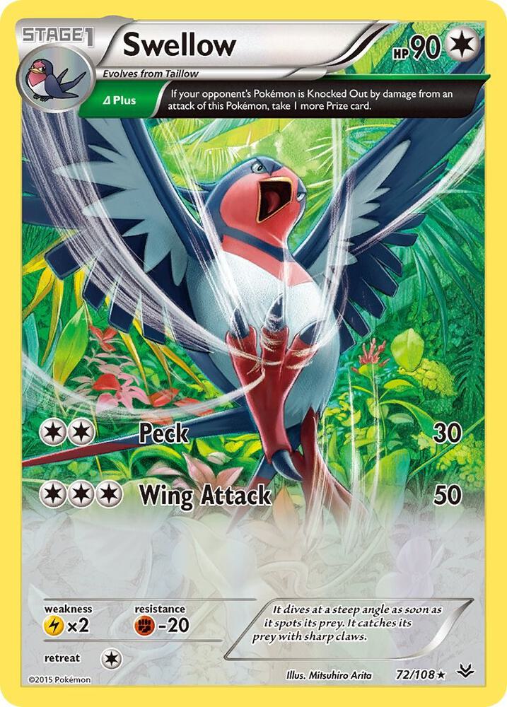 Swellow 72/108 (Holofoil) - NM