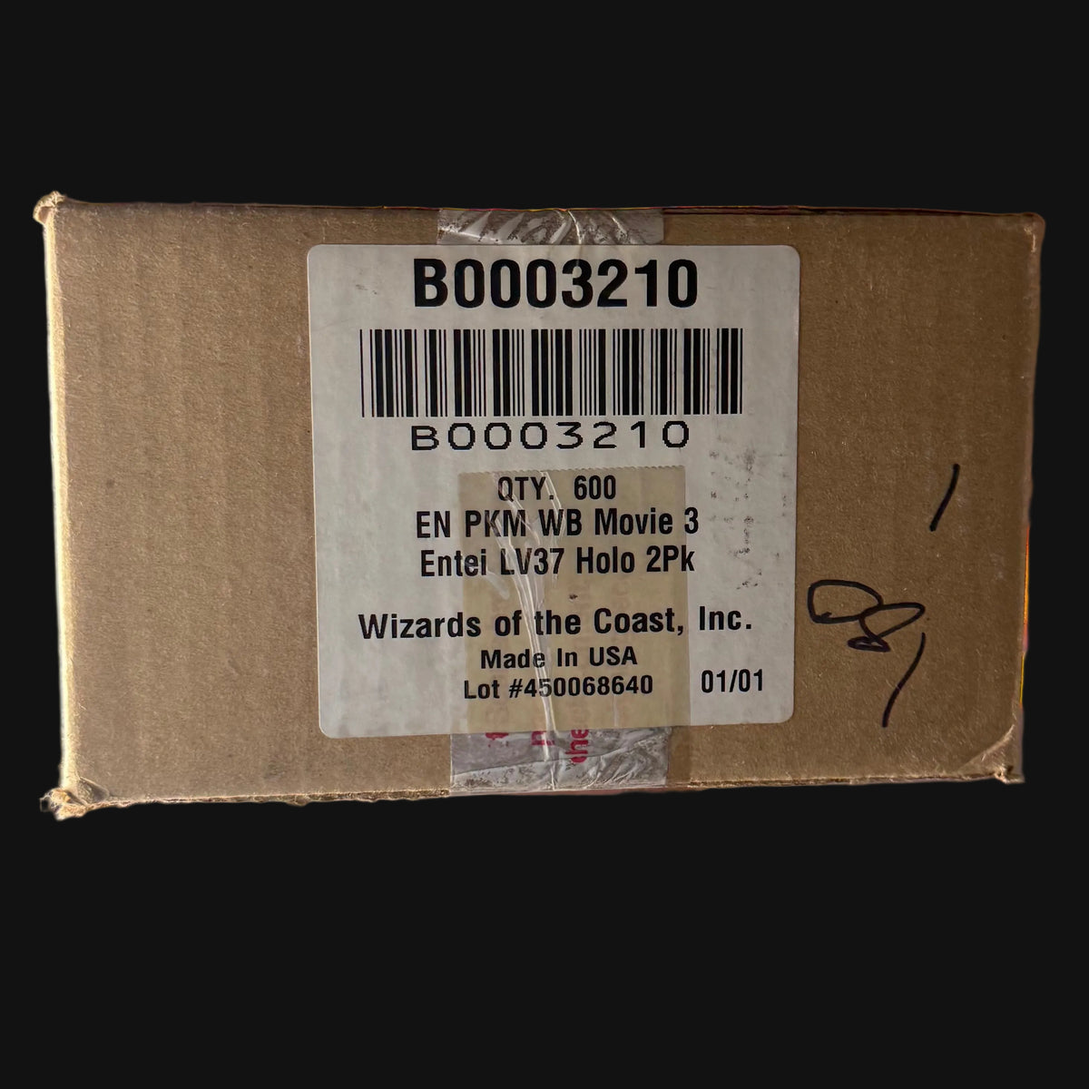 Wizards Of The Coast Case of 600 Entei Black Star Promo Cards