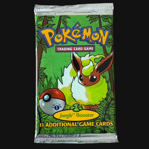 1999 Jungle 1st Edition WOTC sealed booster pack back — KeepitSealdz