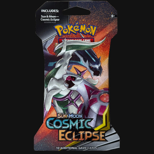 2019 Sun & Moon Cosmic Eclipse sleeved sealed booster pack detail — KeepitSealdz