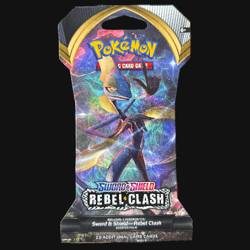 2020 Sword and Shield Rebel Clash sleeved sealed booster pack front — KeepitSealdz