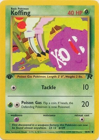 1st Ed. Koffing 58/82 - NM
