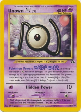 Unown 50/75 - NM