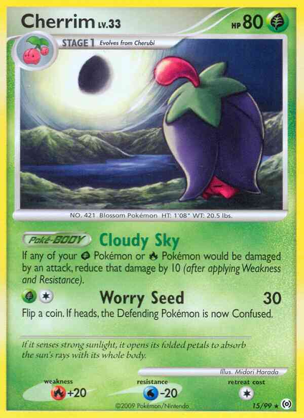 Cherrim 15/99 NM Diamond Pearl era Pokemon card — KeepitSealdz