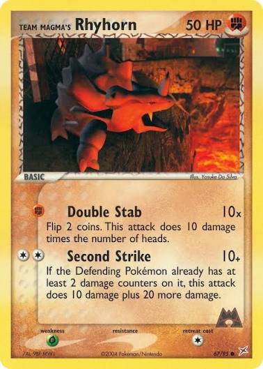 Team Magma's Rhyhorn 67/95 - NM