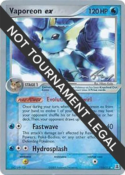 Vaporeon ex 110/113 (Tom Roos 2007 Signature) - NM