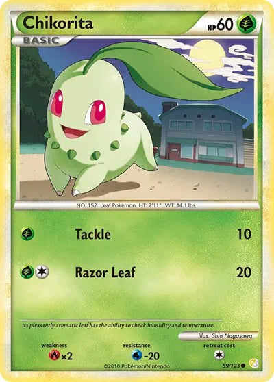 Chikorita 59/123 NM EX era Pokemon card — KeepitSealdz