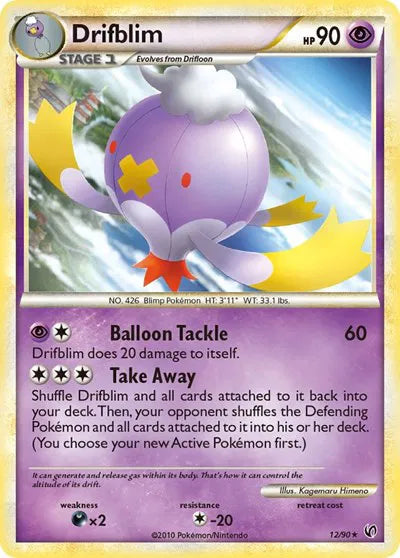 Drifblim 12/90 LP Diamond Pearl era Pokemon card — KeepitSealdz