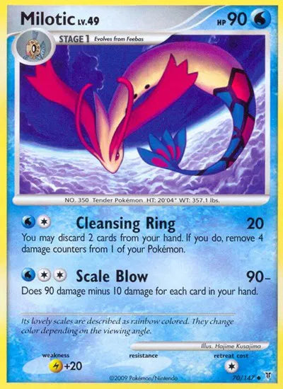Milotic 70/147 LP Platinum era Pokemon card — KeepitSealdz