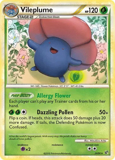 Vileplume 24/90 NM EX era Pokemon card — KeepitSealdz