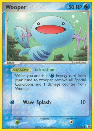 Wooper 81/109 NM Team Rocket WOTC Pokemon card — KeepitSealdz
