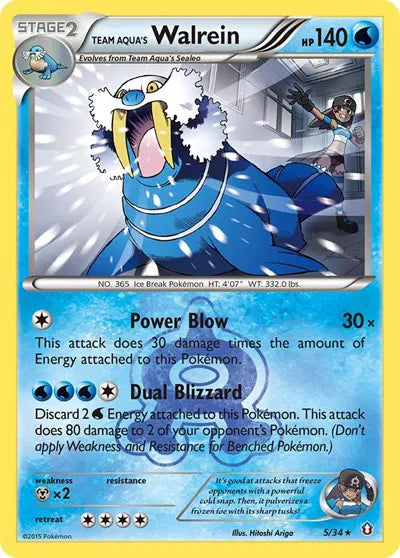 Team Aqua's Walrein 5/34 (Holofoil) - LP