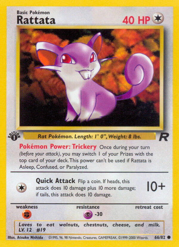 1st Ed. Rattata 66/82 - LP
