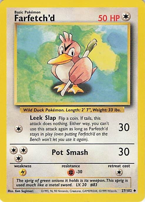 Shadowless Farfetch'd 27/102