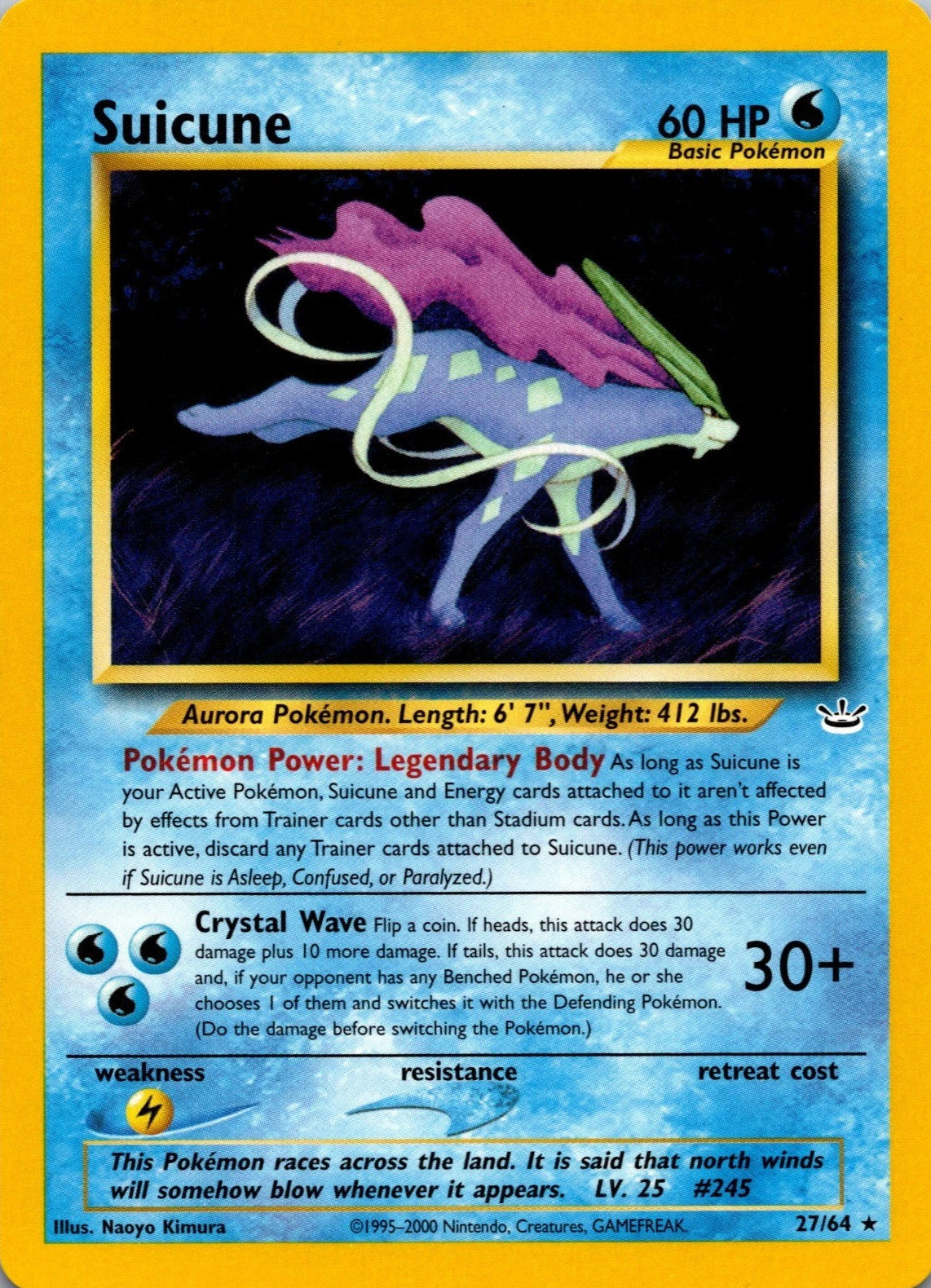 Suicune 27/64 - NM