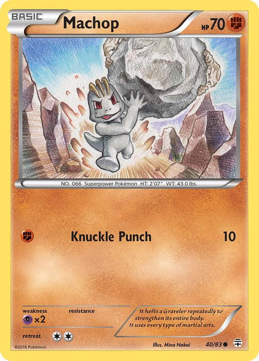 Machop 40/83 (Reverse Holofoil) - NM