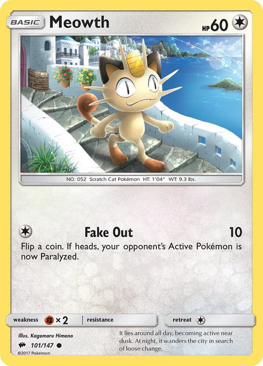 Meowth 101/147 (Reverse Holofoil)- LP+