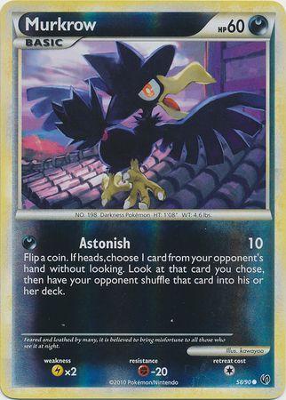 Murkrow 58/90 Reverse Holofoil LP+ EX era Pokemon card — KeepitSealdz