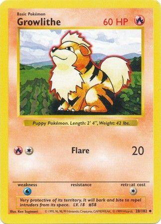 Shadowless Growlithe 28/102
