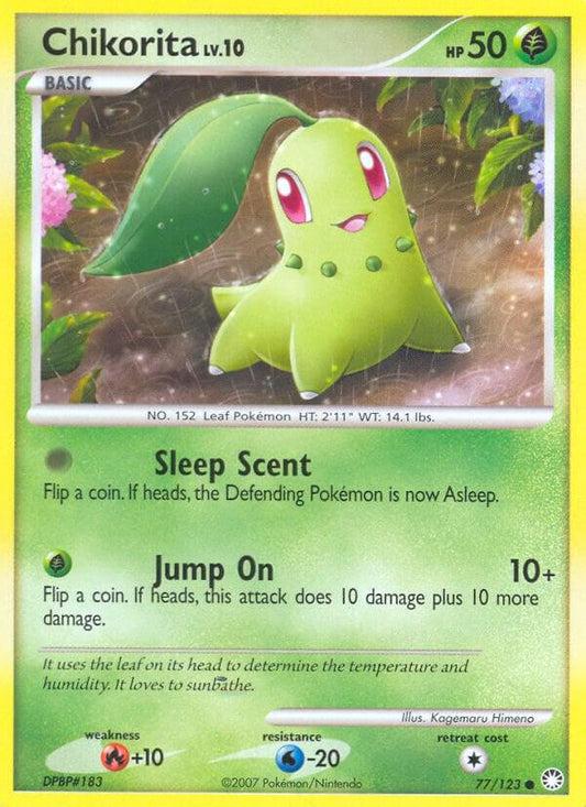 Chikorita 77/123 (Reverse Holofoil) - LP