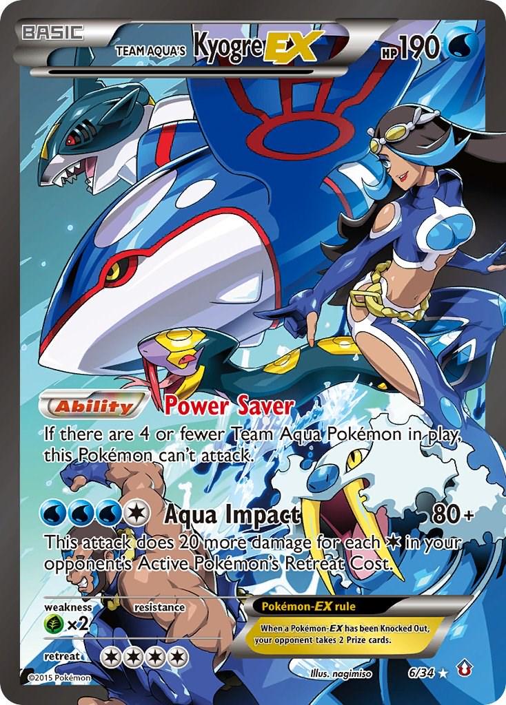 Team Aqua's Kyogre EX 6/34 - LP