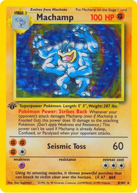 1st Edition Machamp 8/102 - HP