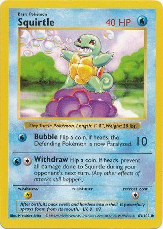 Shadowless Squirtle 63/102