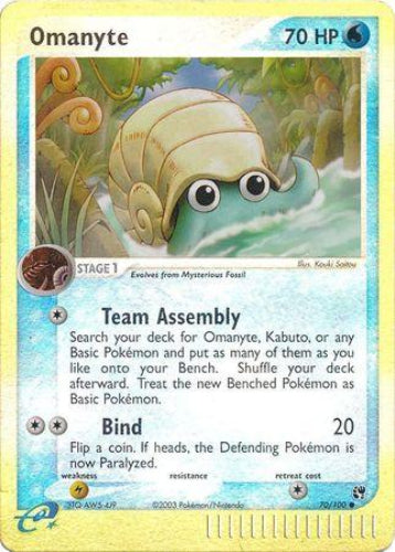 Omanyte 70/100 (Reverse Holofoil) - NM