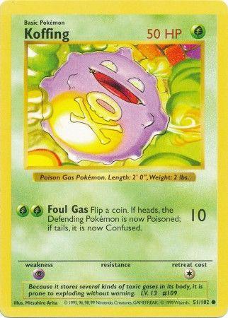 Shadowless Koffing 51/102 - NM