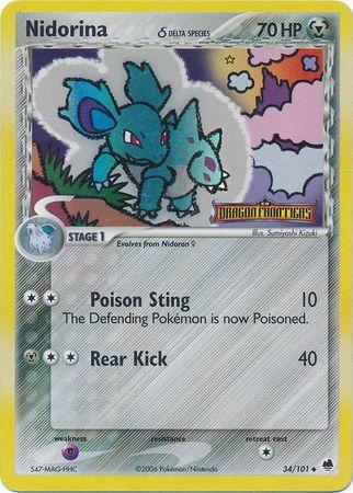 Nidorina Delta Species (Reverse Holofoil) 34/101 - LP (Error Print Lines)