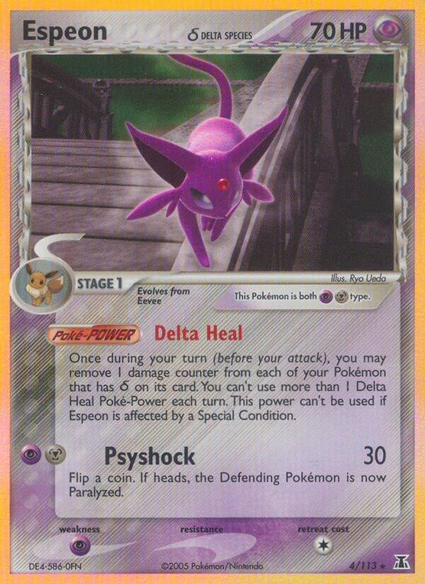 Espeon Delta Species (Holofoil) 4/113 - LP/Creased
