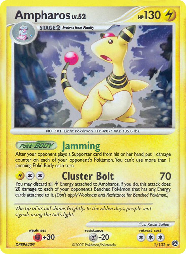 Ampharos 1/132 (Holofoil) - MP+