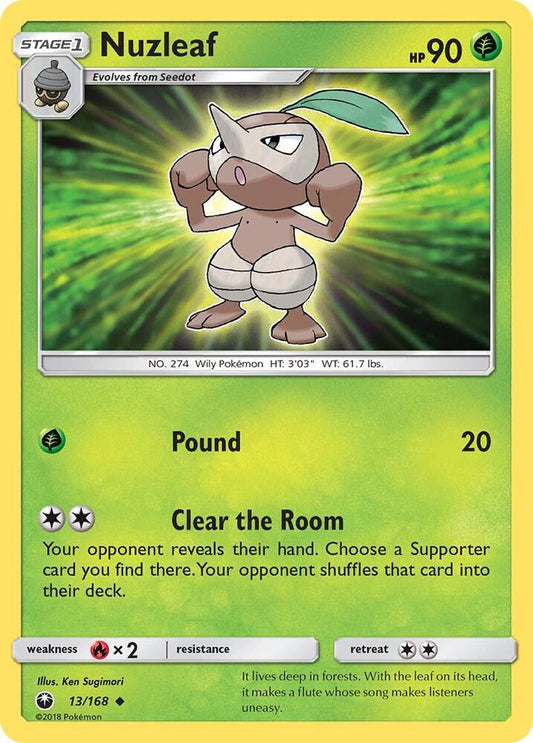 Nuzleaf 13/168 (Reverse Holofoil)- NM
